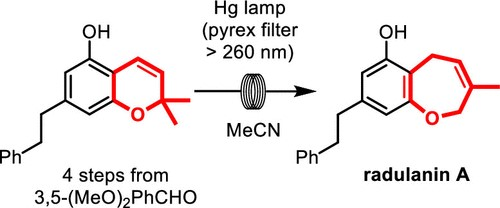 2,2-Dimethylchromene在流動(dòng)中的光化學(xué)擴(kuò)環(huán)促進(jìn)植物毒性Radulanin A的全合成