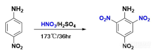 Scheme1: 對硝基苯胺一步硝化法制苦味胺